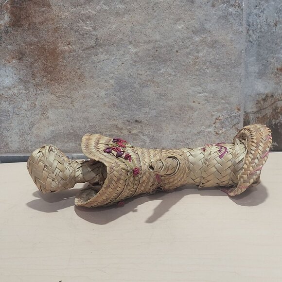 Vintage Handmade Straw Girl Doll - Picture 7 of 10